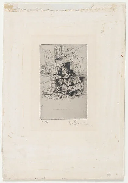 Design for Trade Card (Printseller) — Auguste Brouet