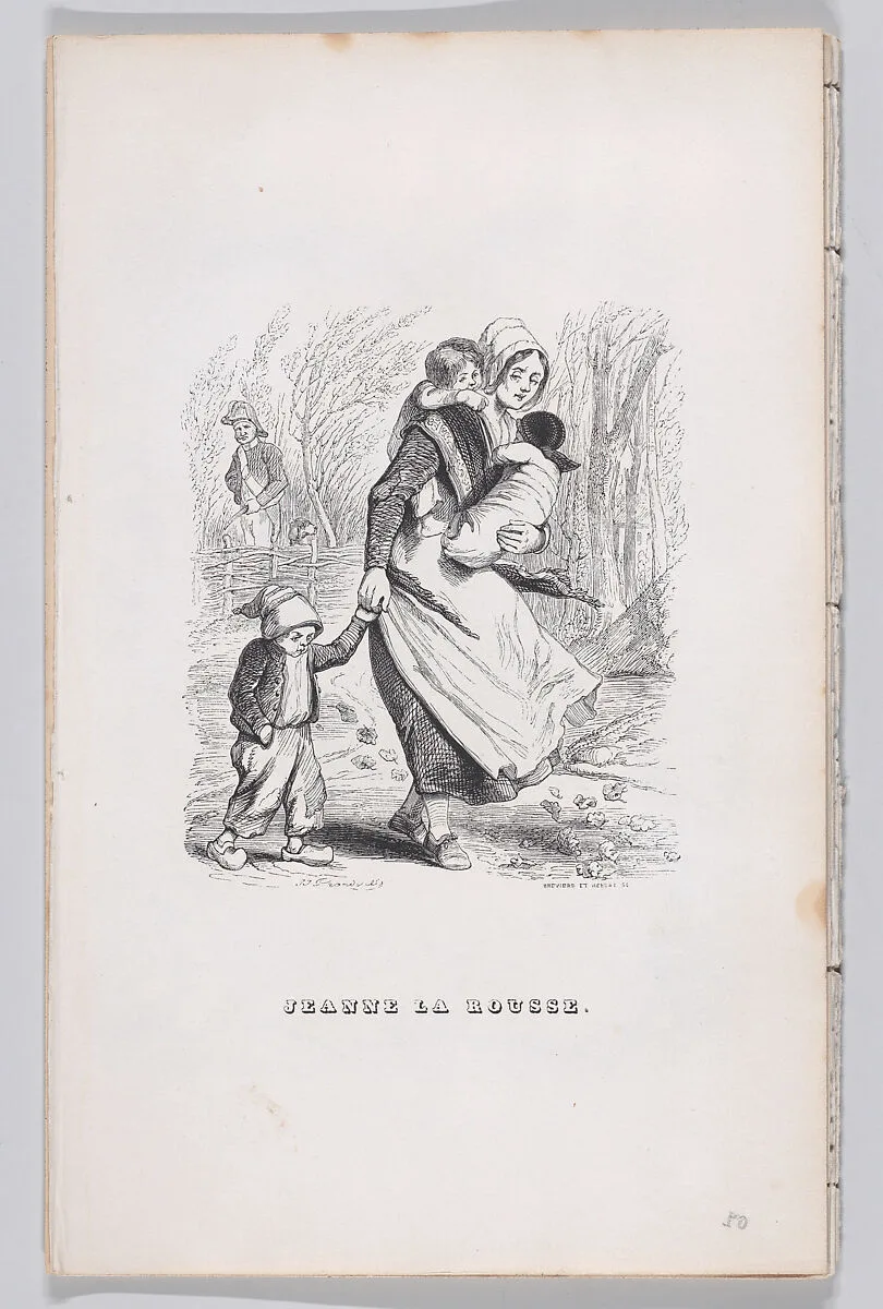 "Jeanne, the Redhead" from The Complete Works of Béranger — J. J. Grandville|Pierre Jean de Béranger|Louis-Henri Brevière|Fournier & Perrotin