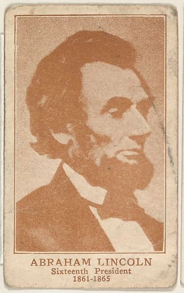 Abraham Lincoln, bakery card from the Presidents of U. S. series (D68), issued by the Weber Baking Company — Weber Baking Company|Abraham Lincoln