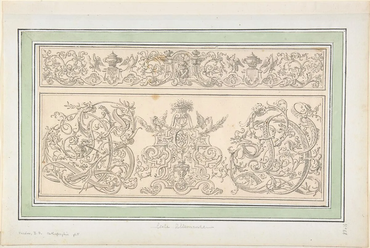 Design for "Orthographia" pl.5 — Johann Daniel Preissler