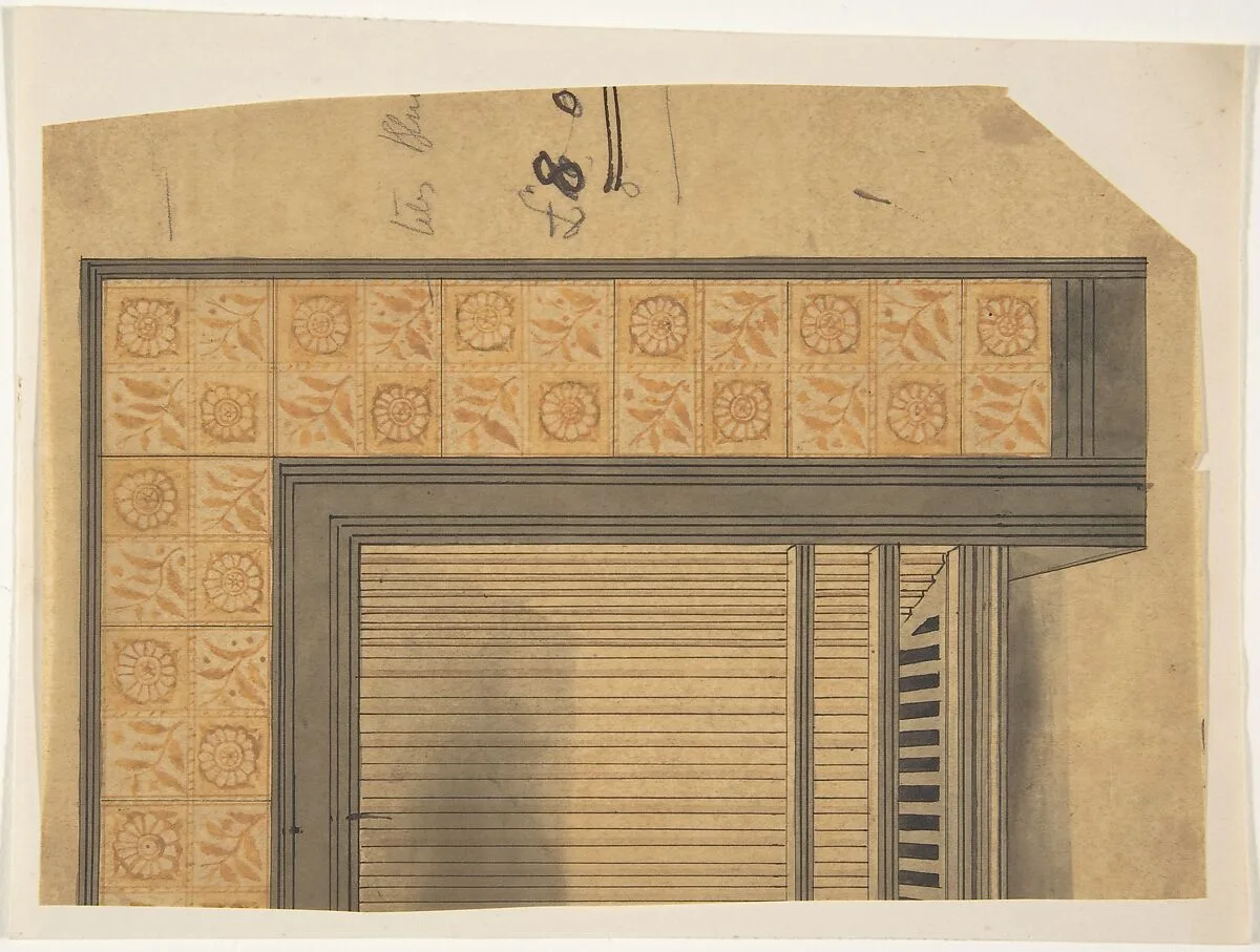 One half a Tiled Fireplace Surround — Anonymous, British, 19th century