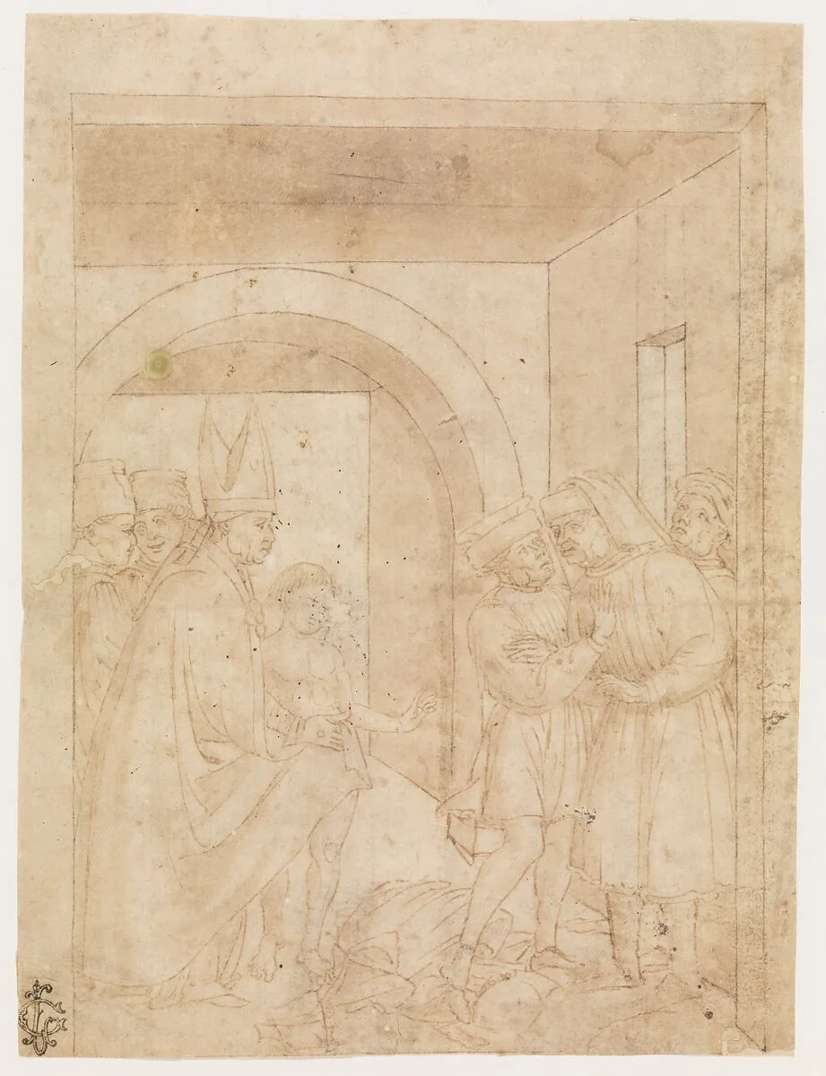 Saint Francis Before the Bishop — Niccolò Solimani (Niccolò da Verona)