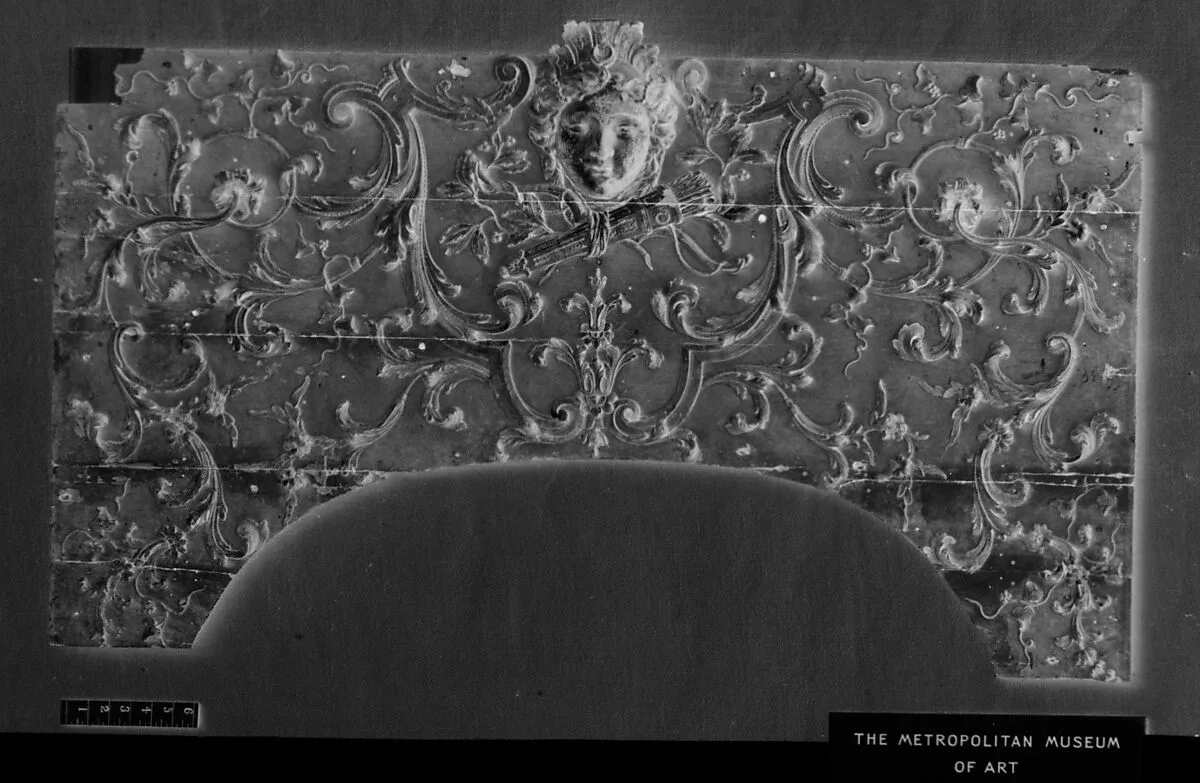 Panel from the top of a mirror — Unknown