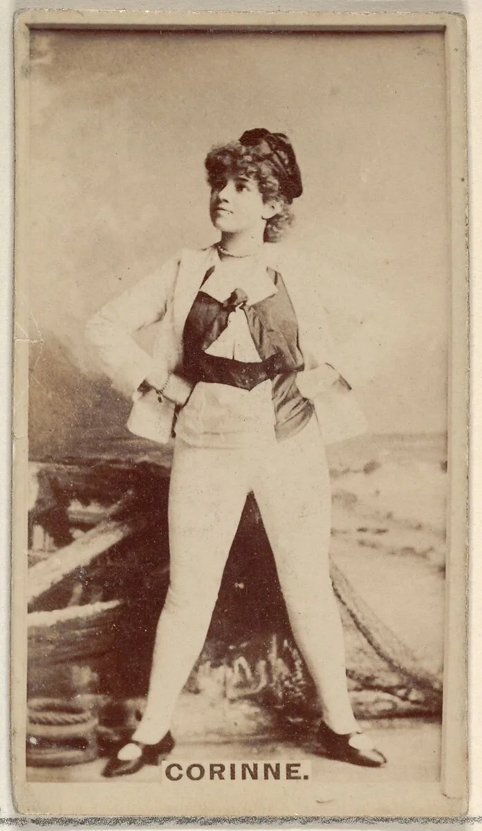 Corinne, from the Actors and Actresses series (N45, Type 8) for Virginia Brights Cigarettes — Allen & Ginter