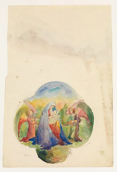 Design for quatrefoil window — Louis C. Tiffany|Tiffany Studios|Tiffany Glass and Decorating Company|Tiffany Glass Company