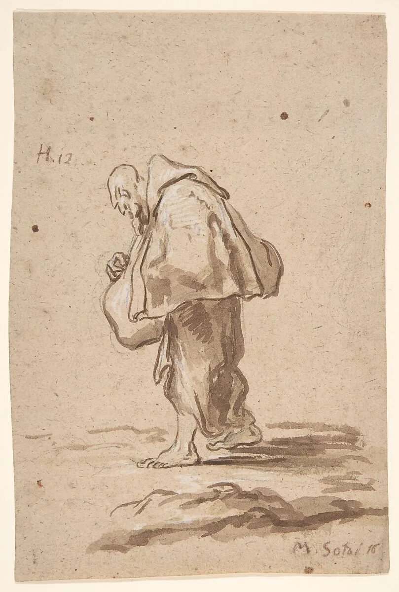 Standing Pilgrim Friar. — Alessandro Magnasco
