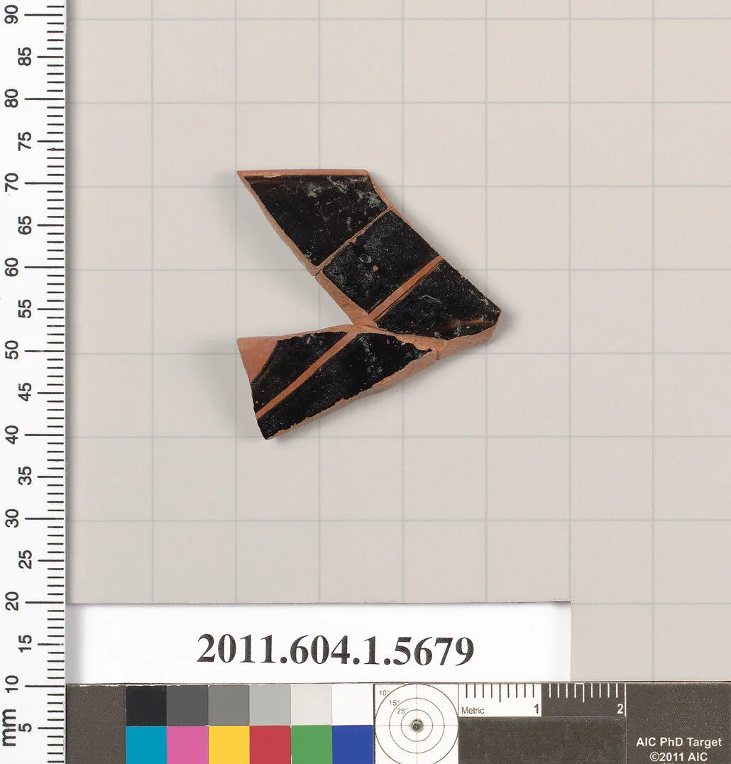 Terracotta rim fragment of a kylix (drinking cup) — Unknown