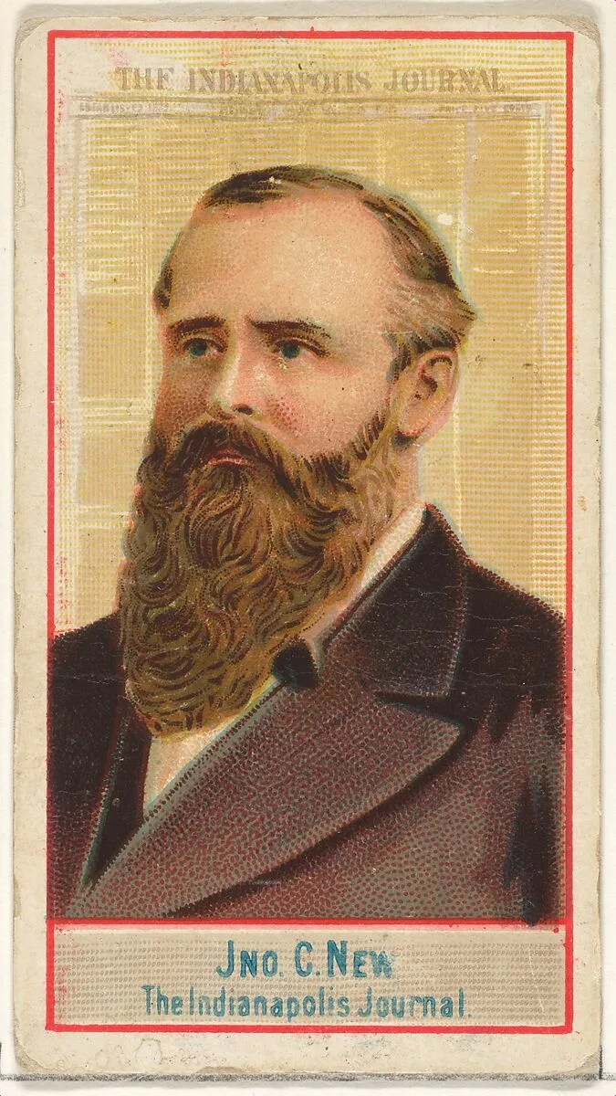 John C. New, The Indianapolis Journal, from the American Editors series (N1) for Allen & Ginter Cigarettes Brands — Allen & Ginter