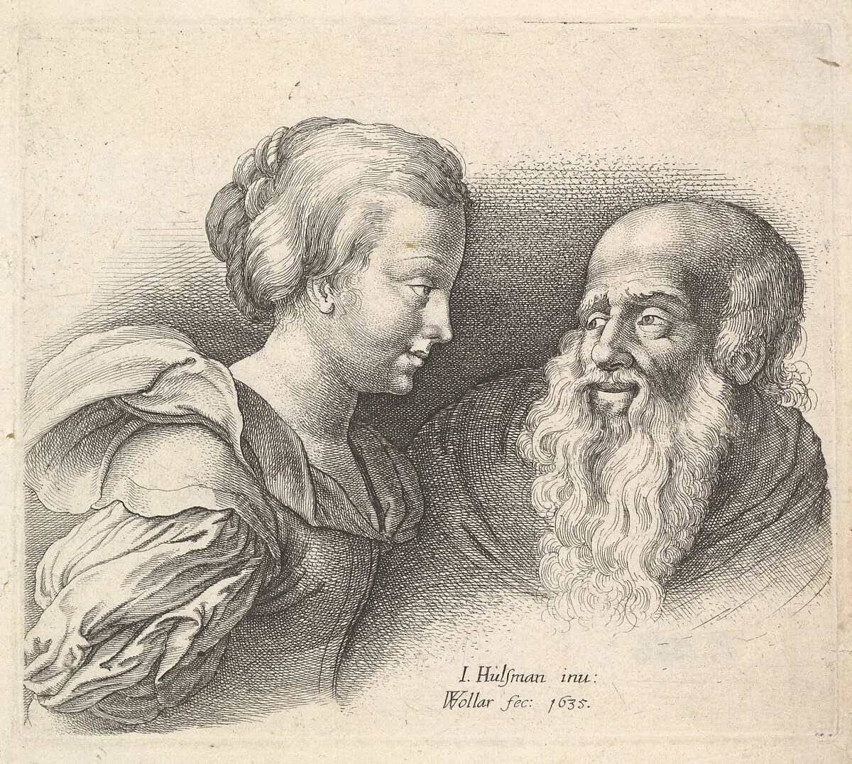 An Old Man and a Girl — Wenceslaus Hollar|Jan Hulsman