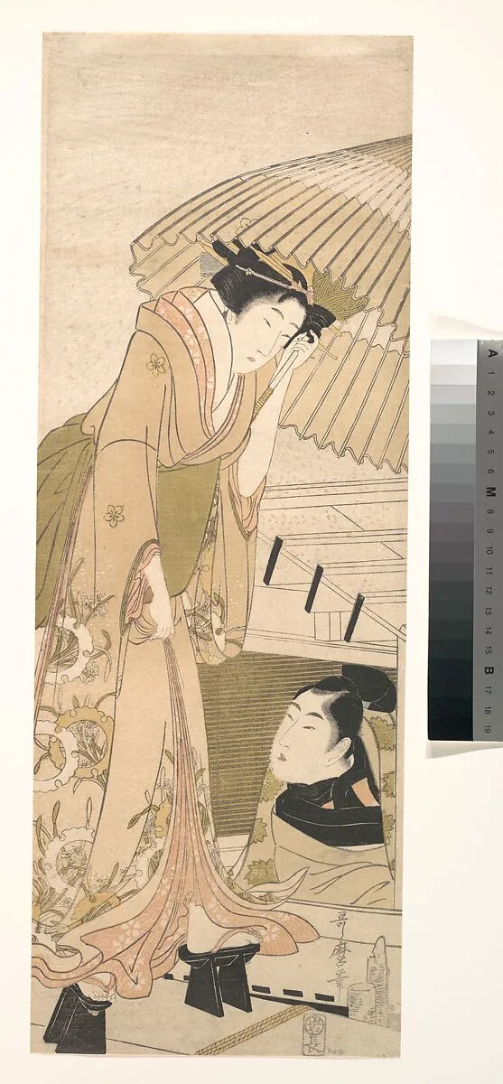 雪の桟橋|Landing-stage in the Snow (Yuki no sanbashi) — Kitagawa Utamaro