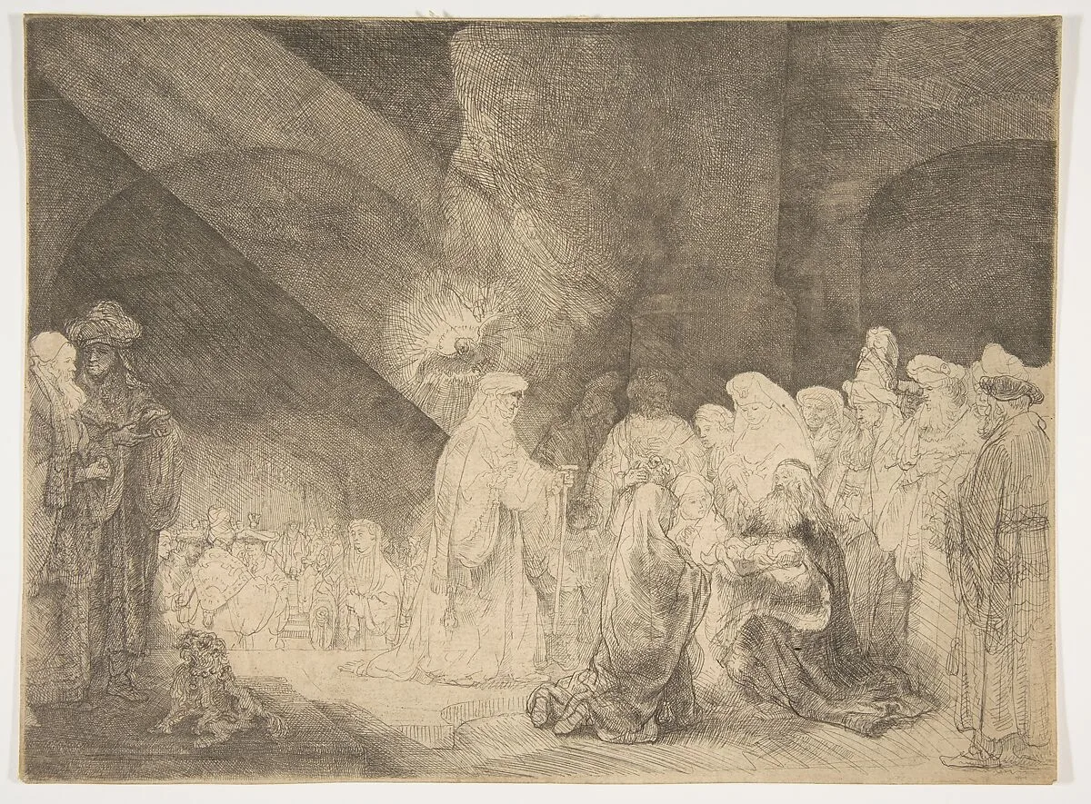 The Presentation in the Temple: Oblong Plate — Rembrandt (Rembrandt van Rijn)