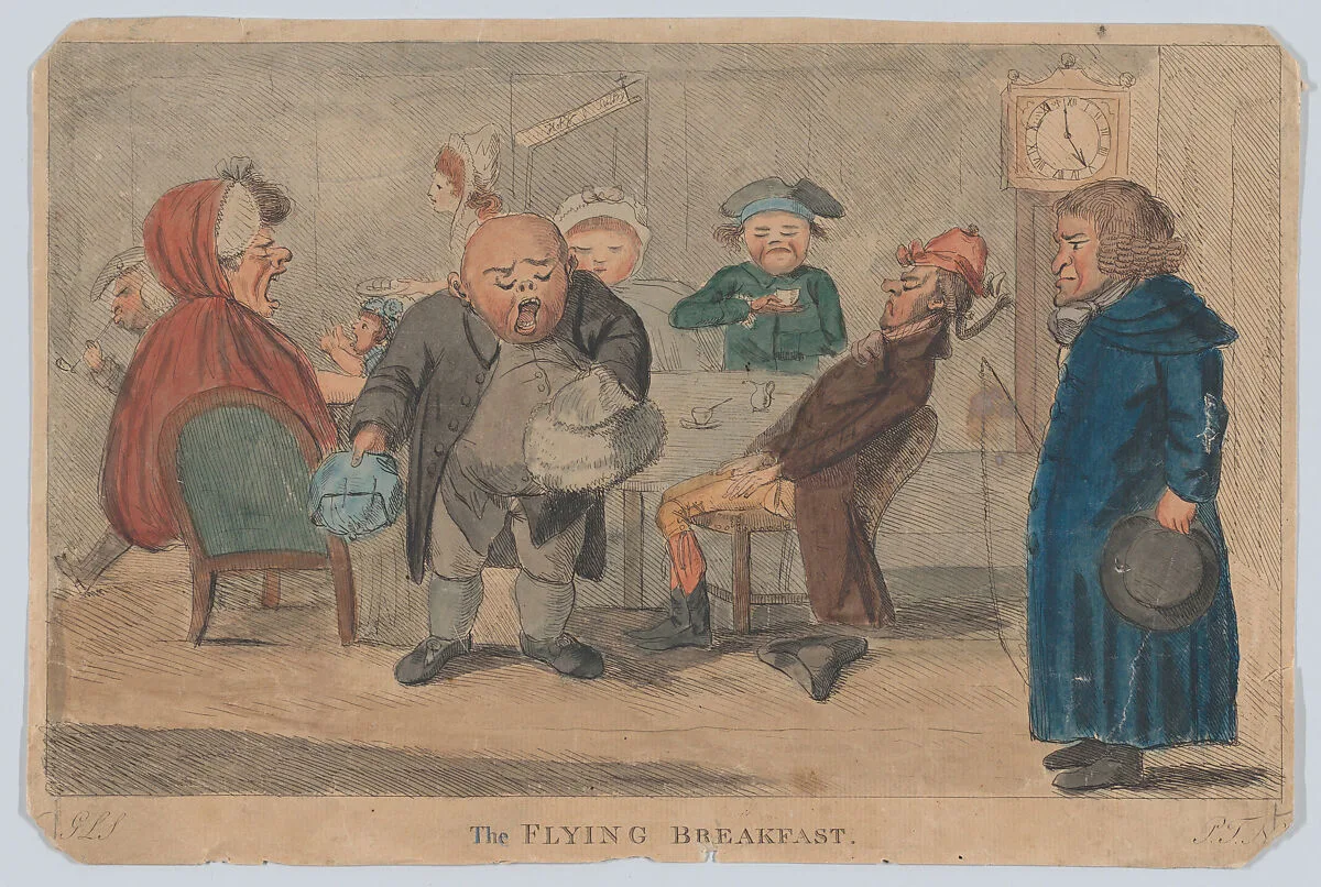 The Flying Breakfast, or Contents of a Night Coach — Thomas Rowlandson|Anonymous, British, 18th century|S. W. Fores