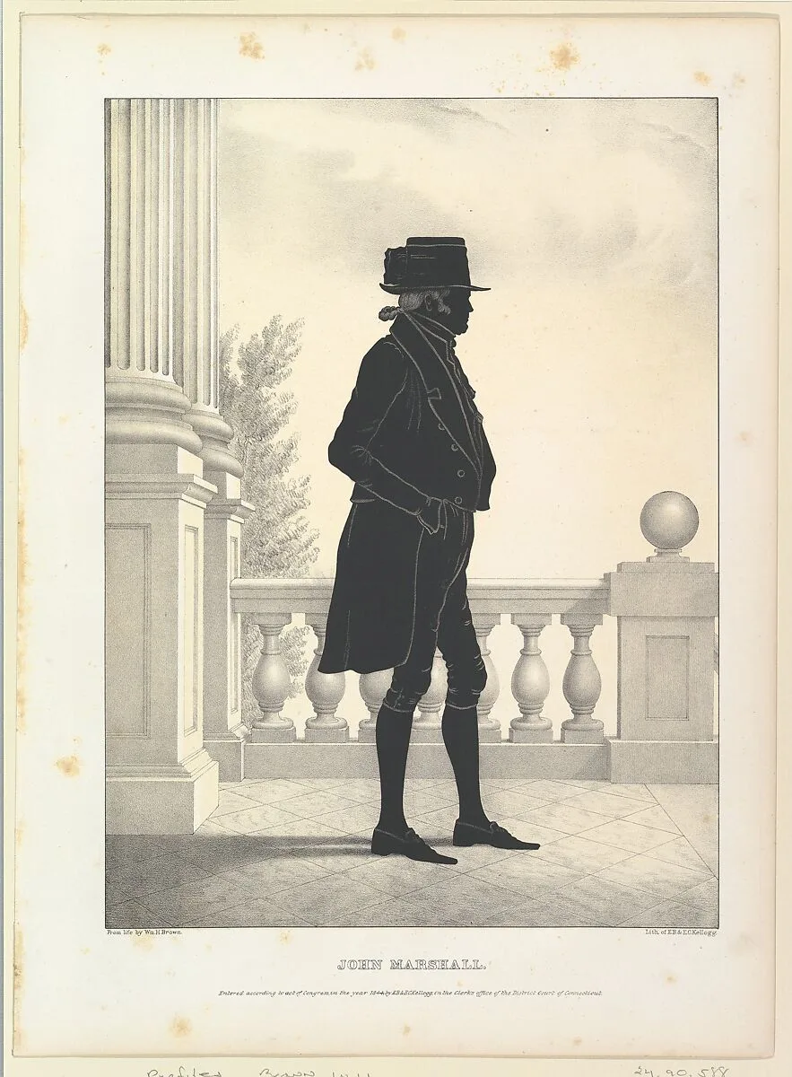 Silhouette Portrait of John Marshall — William Henry Brown|John Marshall|E. B. & E. C. Kellogg