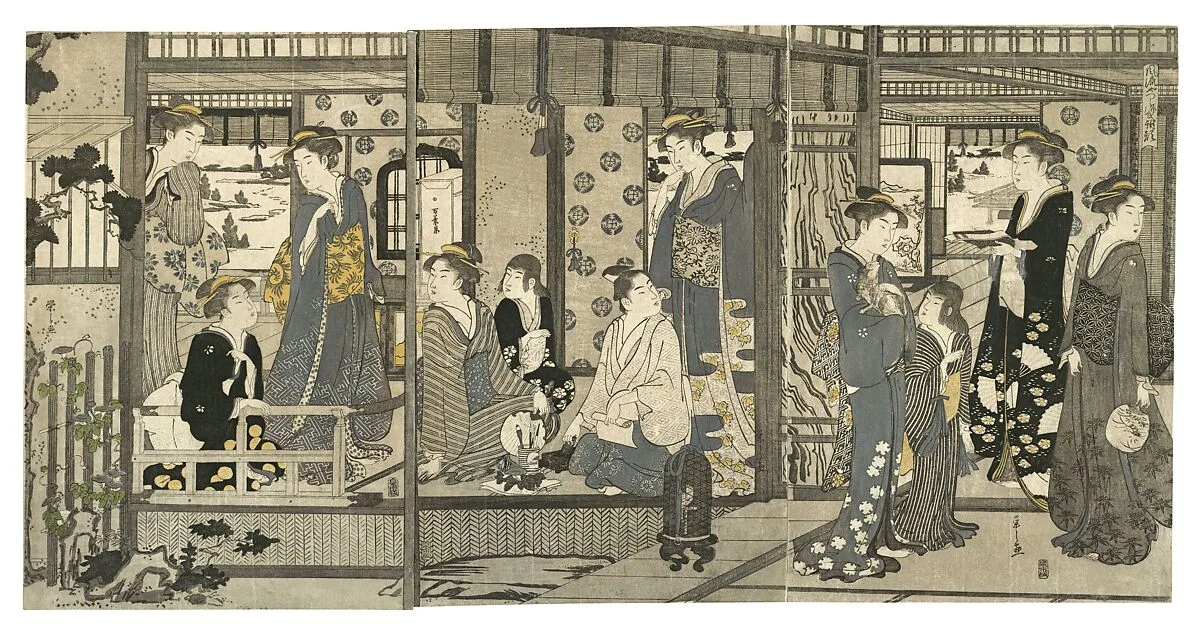 「風流やつし源氏 朝顔」|Bellflowers (Asagao), from the series Genji in Fashionable Modern Guise (Fūryū yatsushi Genji: Asagao) — Chōbunsai Eishi 鳥文斎栄之
