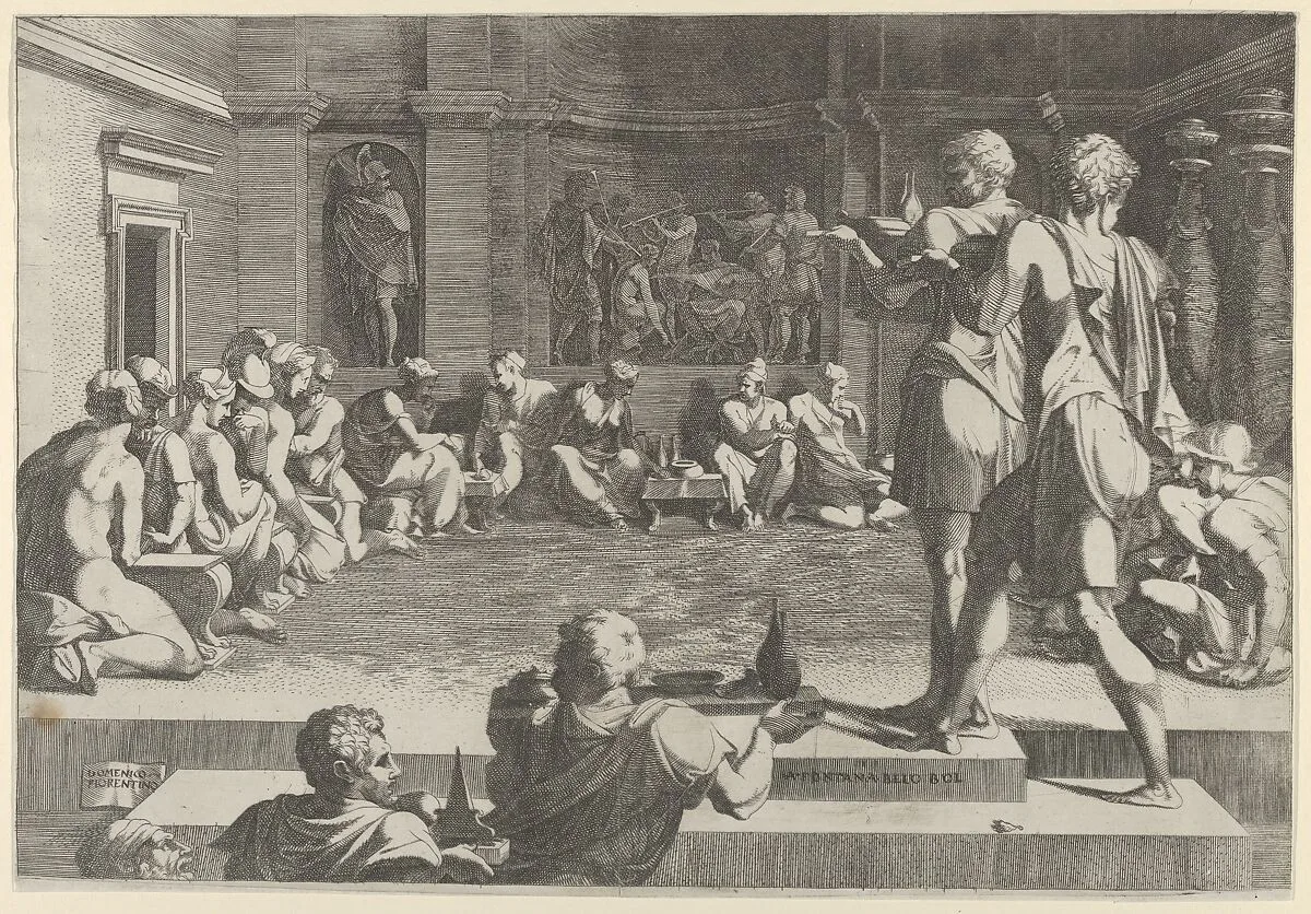 The Banquet of Alexander — Domenico del Barbiere|Francesco Primaticcio