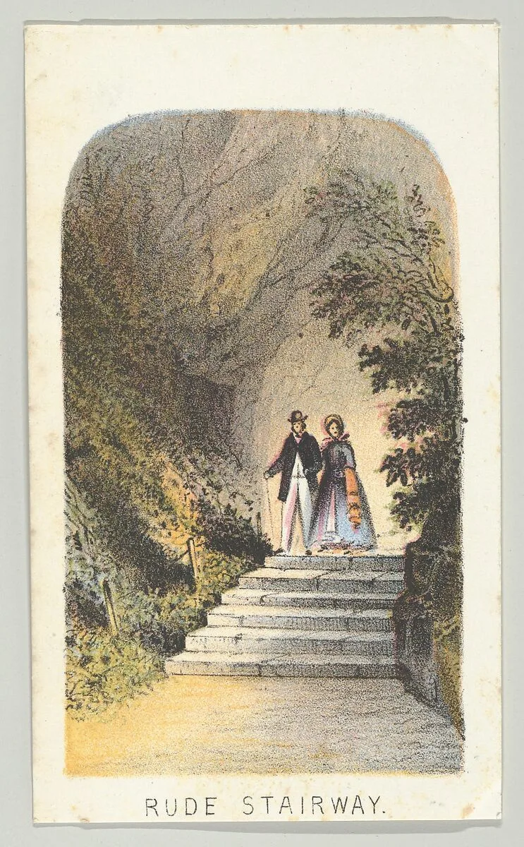 Rude Stairway, from the series, Views in Central Park, New York, Part 2 — Louis Prang & Co.