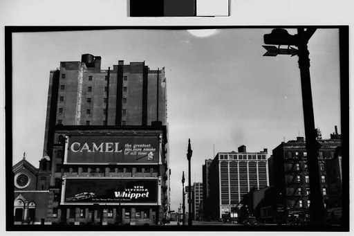 [Billboards and Buildings, Corner of Watts and Varick Street, New York City]