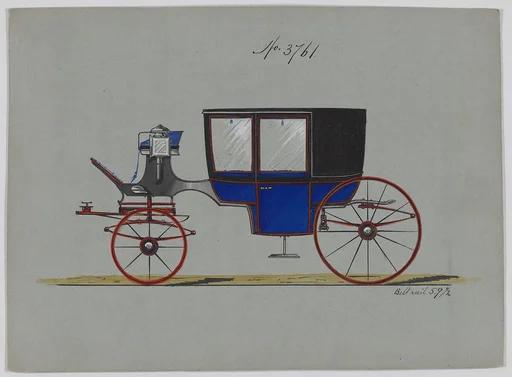 Design for Glass Panel Coach, no. 3761