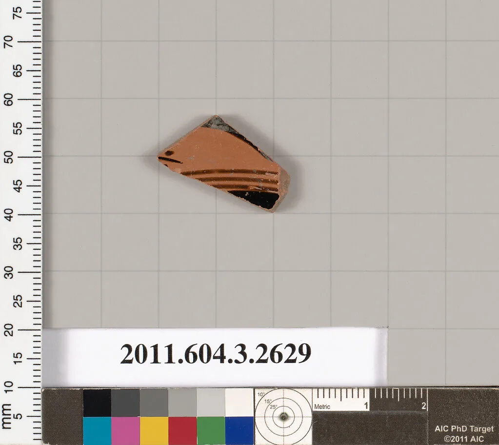 Terracotta fragment of a kylix: eye-cup (drinking cup) — Unknown
