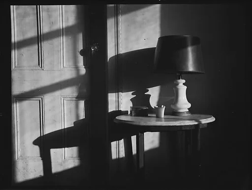 [Lamp on Table in Walker Evans's Apartment, 441 East 92nd Street, New York City]