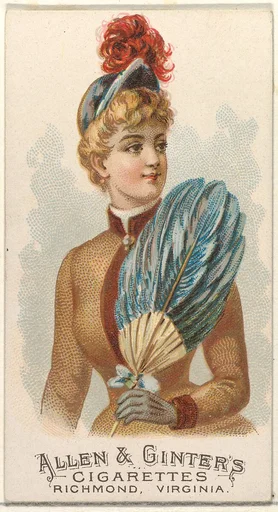 Plate 47, from the Fans of the Period series (N7) for Allen & Ginter Cigarettes Brands