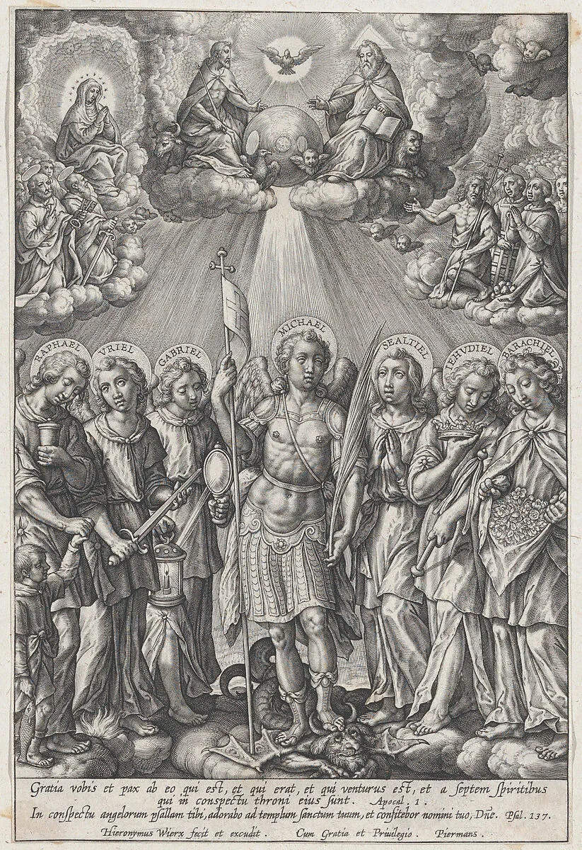 St. Michael and Archangels (The Seven Archangels) — Hieronymus (Jerome) Wierix