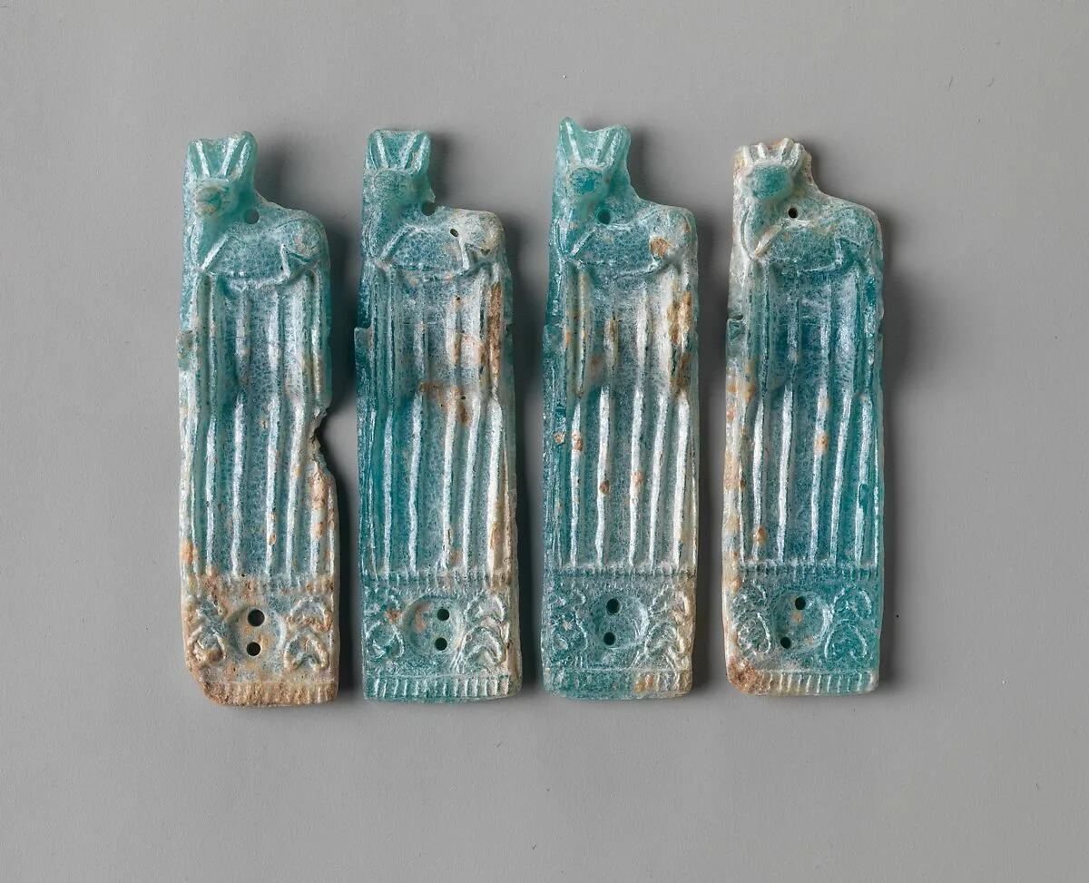 Glass ornaments with recumbent deer — Unknown