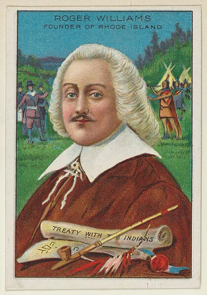 Roger Williams, Founder of Rhode Island, from the "Heroes of History" series (T68), issued with Miners Extra Smoking Tobacco, Natural Leaf Scrap, and Royal Bengals Little Cigars — Royal Bengals Little Cigars|Roger Williams