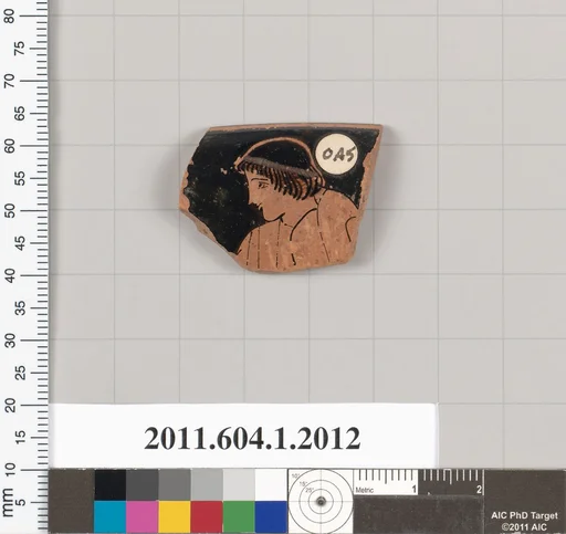 Terracotta rim fragment of a kylix (drinking cup)