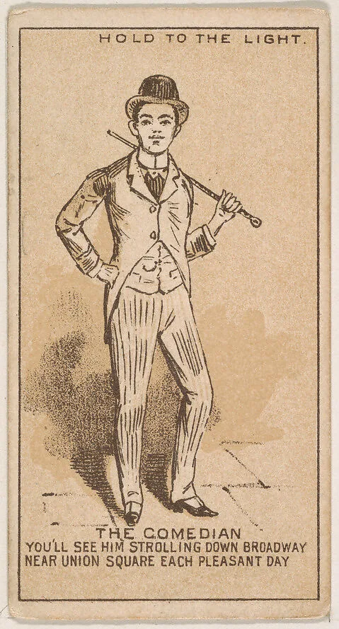 The Comedian, from the Magic Changing Cards series (N223) issued by Kinney Tobacco Company — Kinney Brothers Tobacco Company