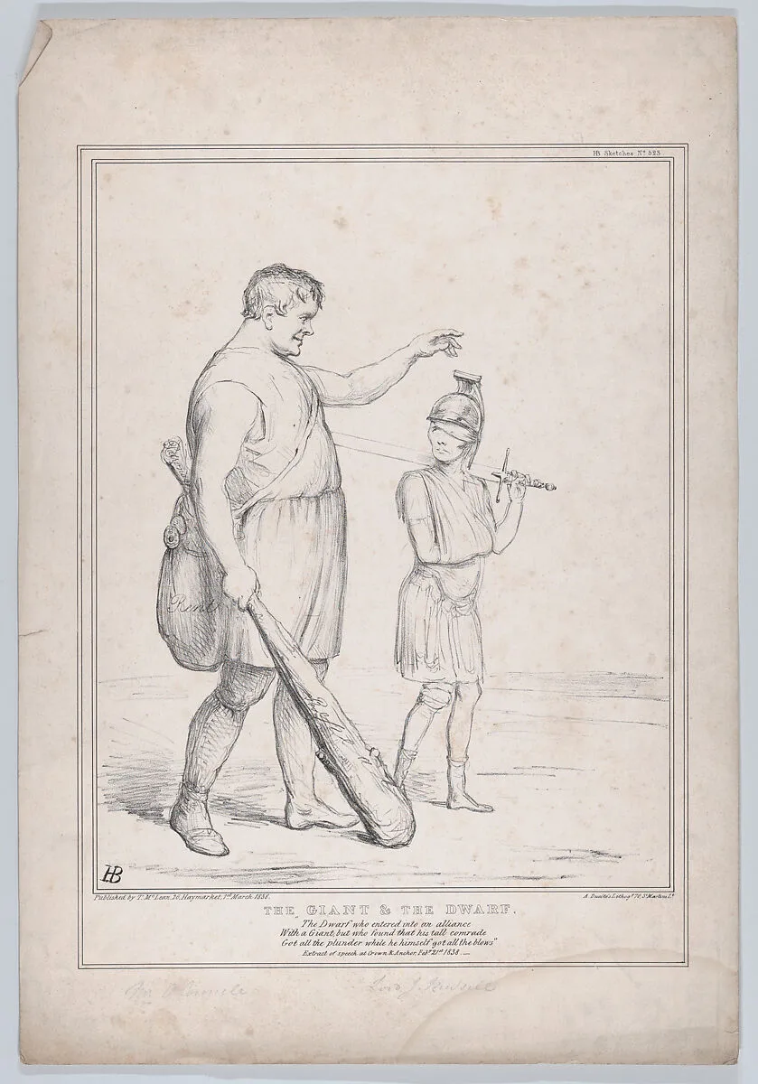 The Giant & the Dwarf — John Doyle|Lord John Russell|Alfred Ducôte|Thomas McLean|Daniel O'Connell