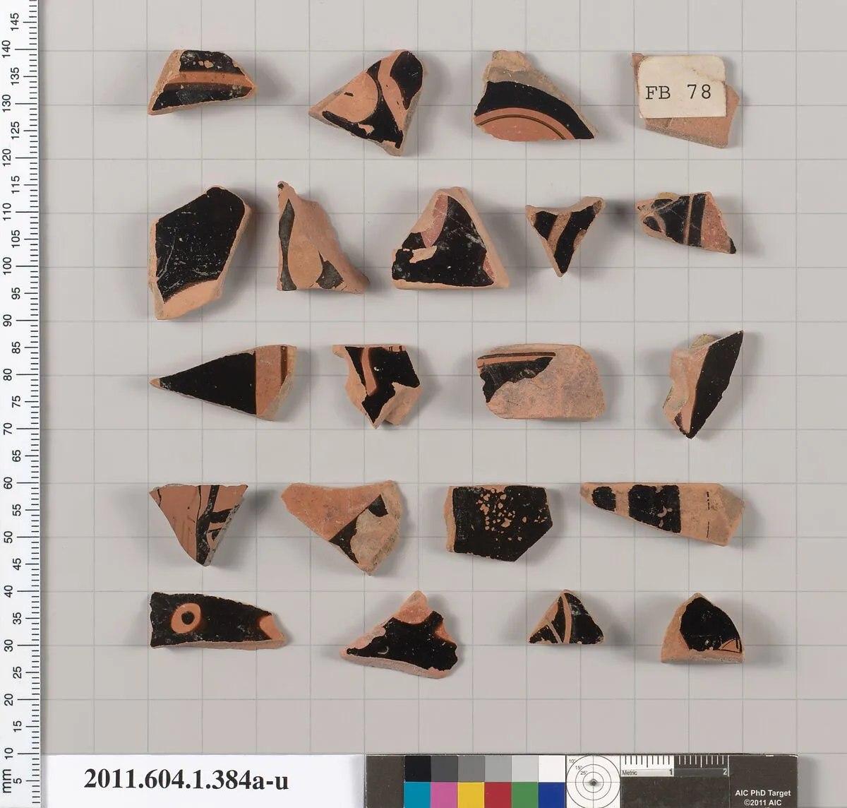 Terracotta fragments of a kylix (drinking cup) — Unknown