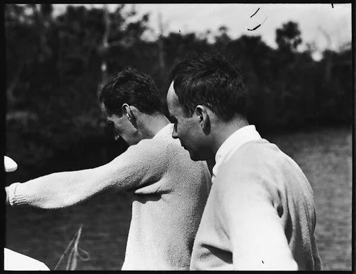 [Unidentified Man on Dayboat, Possibly Joseph Verner Reed, in Everglades, Florida]