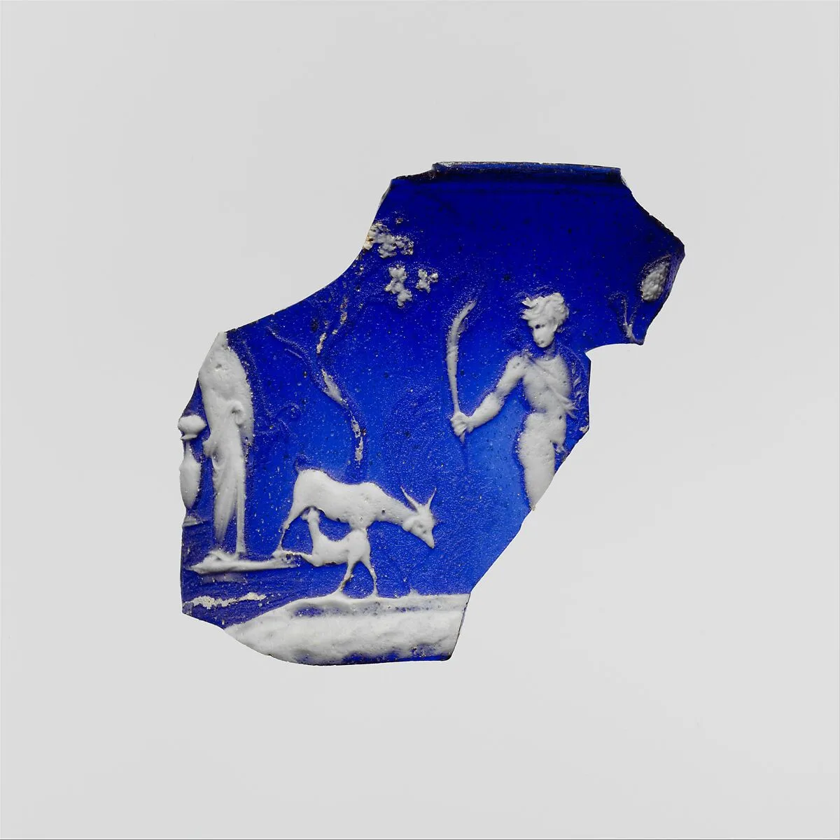 Glass cameo cup fragment — Unknown