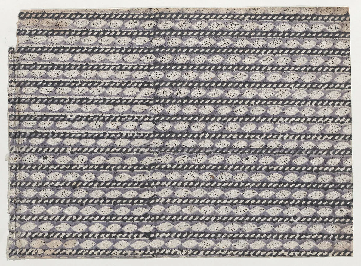 Sheet with gray and black abstract pattern — Anonymous