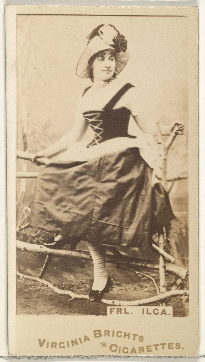 Fräulein Ilga, from the Actors and Actresses series (N45, Type 1) for Virginia Brights Cigarettes — Allen & Ginter