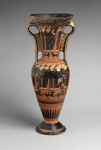 Terracotta loutrophoros (ceremonial vase for water)