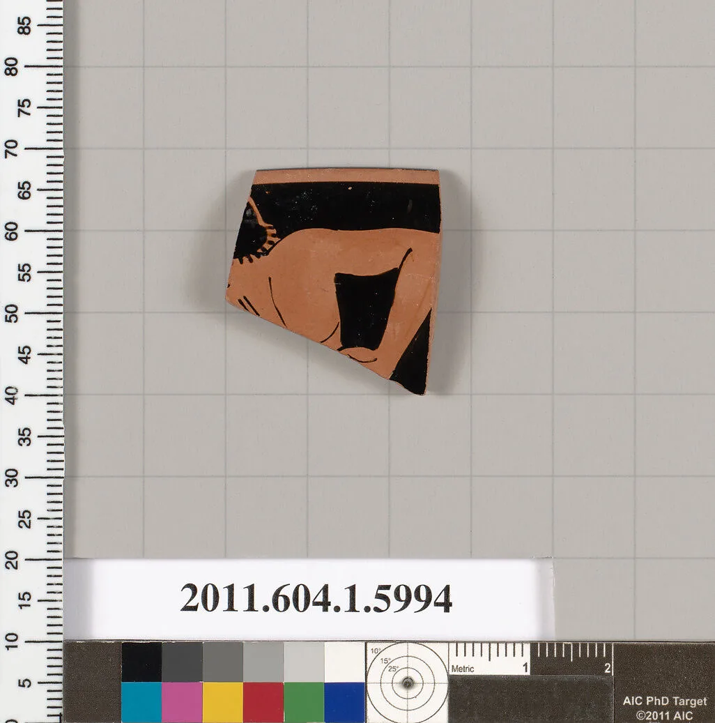 Terracotta rim fragment of a kylix (drinking cup) — Unknown