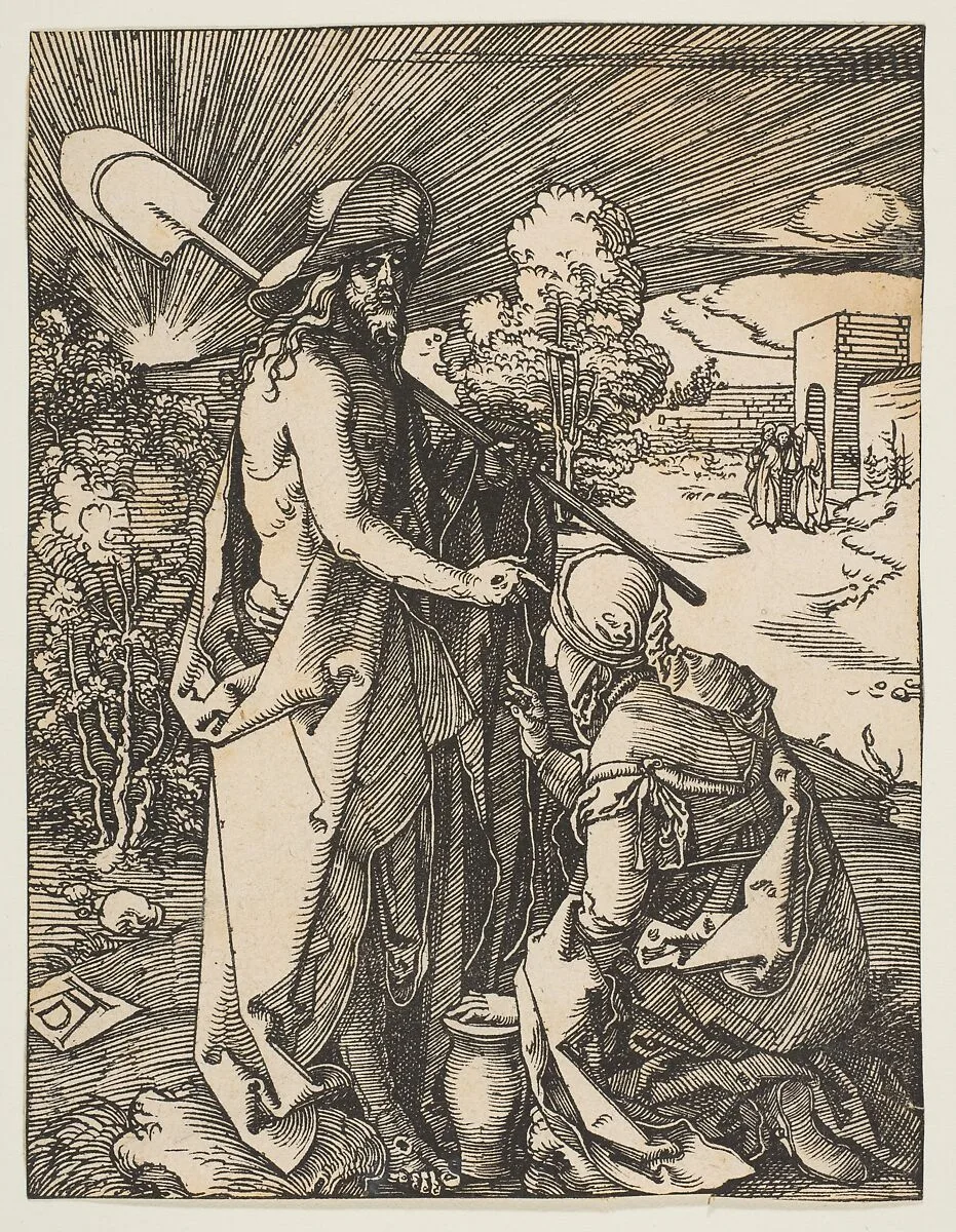 Christ Appearing to Mary Magdalen, from "The Small Passion" — Albrecht Dürer