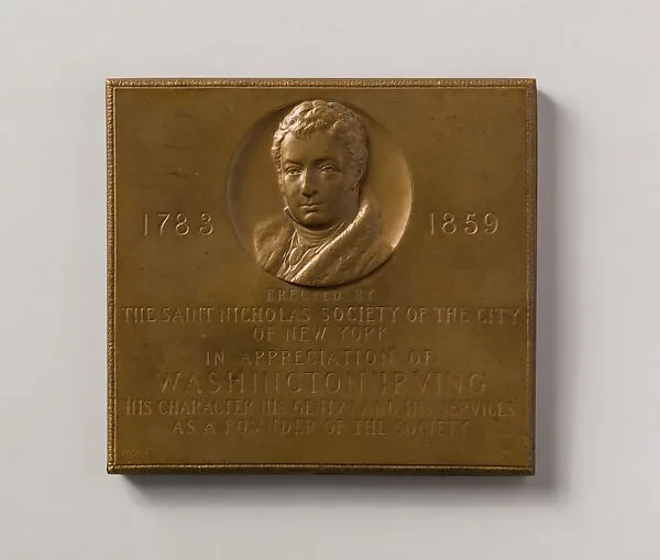 Memorial Tablet of Washington Irving — Victor David Brenner