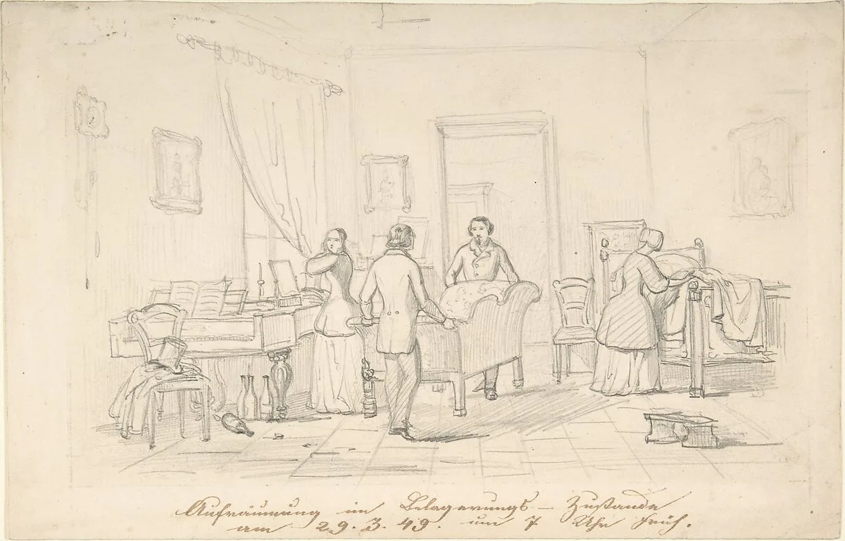 Interior Scene — Anonymous, German, 19th century|Moritz von Schwind