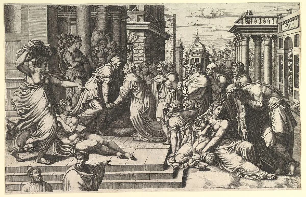 The Visitation — Giorgio Ghisi|Francesco Salviati (Francesco de' Rossi)