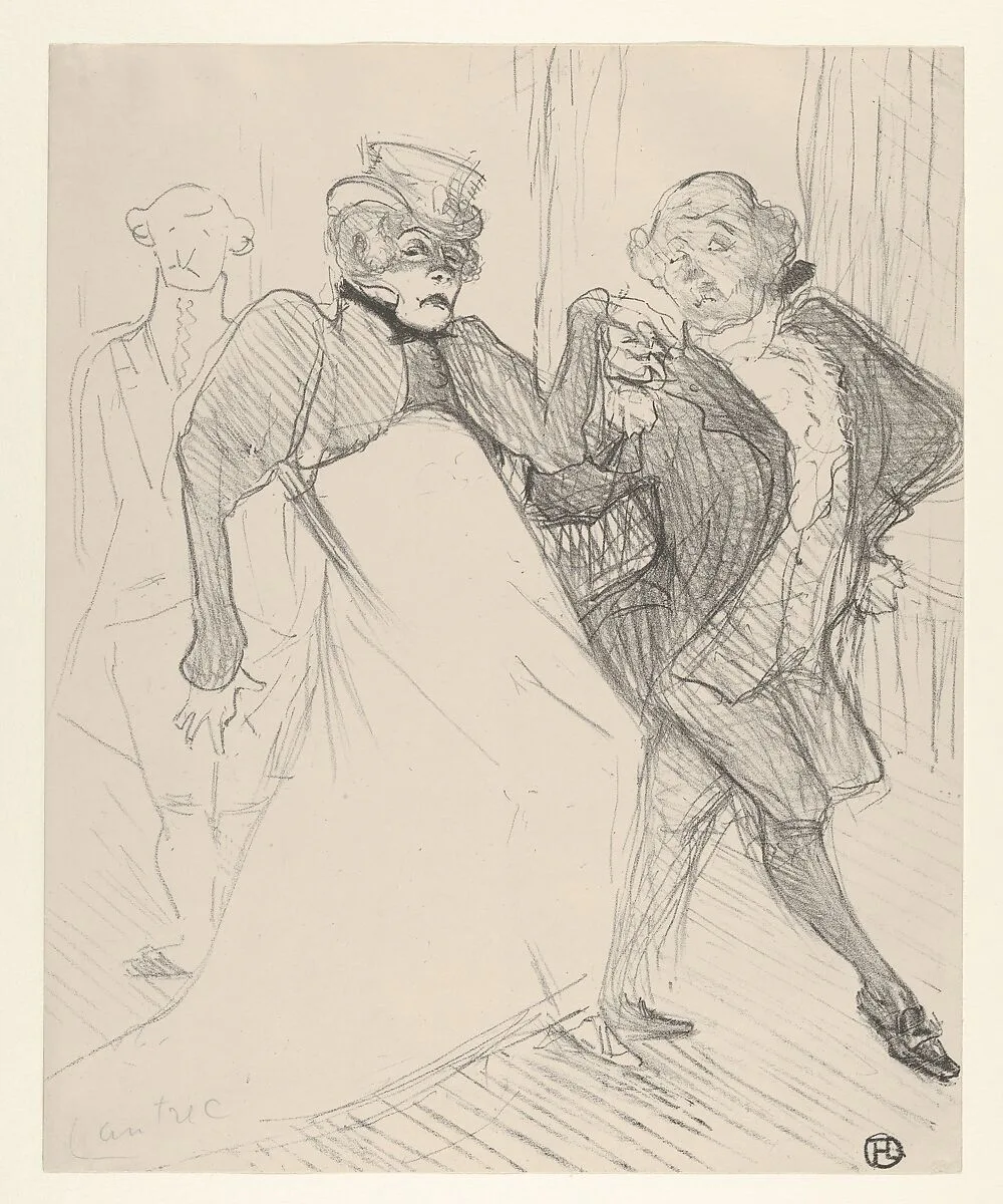 Réjane and Galipaux, in Madame Sans-Géne — Henri de Toulouse-Lautrec