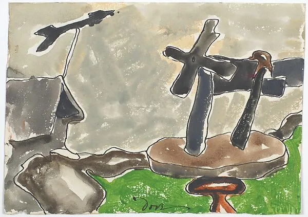 Wind Wheel (recto); Landscape with Weather Vane (verso) — Arthur Dove