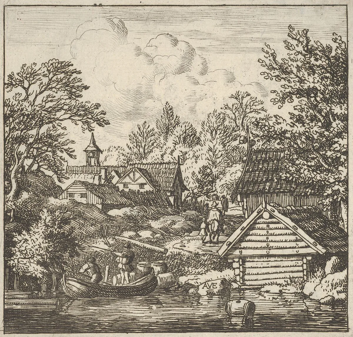 The Unloading of the Barge — Allart van Everdingen