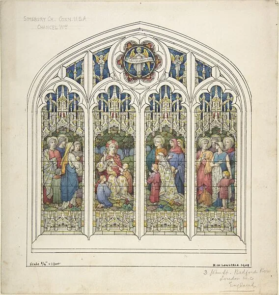 Design for Stained Glass Window — Horatio Walter Lonsdale