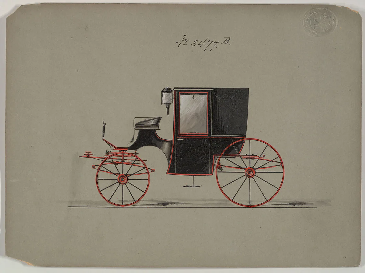 Design for Brougham, no. 3477b — Brewster & Co.