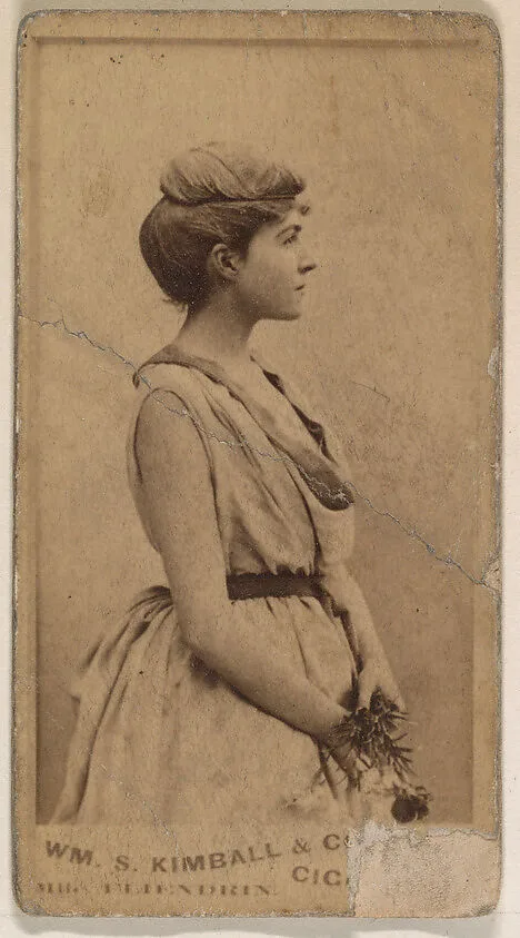 Actress in profile, from the Actresses series (N203) issued by Wm. S. Kimball & Co. — William S. Kimball & Company