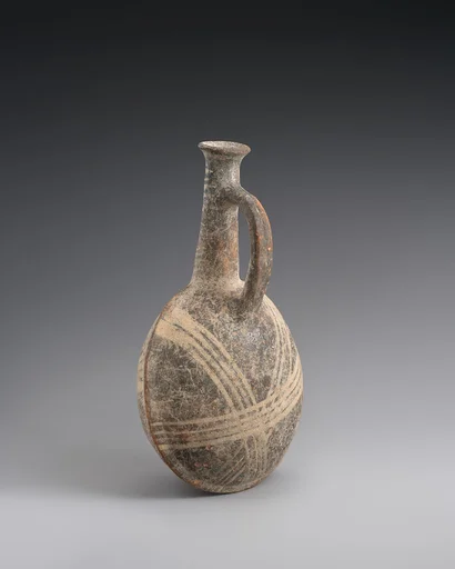 Terracotta lentoid flask
