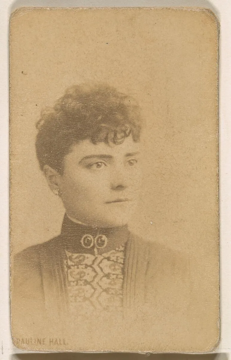 Pauline Hall, from the Actresses series (N246), Type 1, issued by Kinney Brothers to promote Sporting Extra Cigarettes — Kinney Brothers Tobacco Company